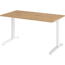 bümö Schreibtisch Serie-XB Asteiche Nachbildung / Weiß