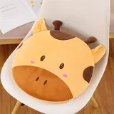 GLITZFAS Runde Stuhlkissen Kinder, ø40cm Memory Foam Sitzkissen Stuhl Sitzpolster mit Abnehmbarer Bezug, Cartoon Tier Sitzauflage Plüschkissen Bodenkissen für Kinder Babyzimmer (Giraffe)