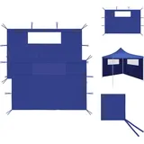 Vidaxl - Pavillon-Rahmen - Living Pavillon-Seitenwände mit Fenstern 2 Stk. Blau - Blau