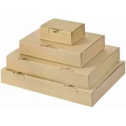VEPATIM 50x Versandkarton 343x250x49mm schnelle Aufrichtung mit Steckverschluss Maxibrief und Warensendung braun