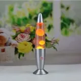 Litzee – Futuristische Orange Tischleuchte – Lavalampe Mit Schalter – Stimmungsbeleuchtung Für Wohn- Und Schlafzimmer – Retro-design – Crezuo