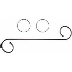 Himmelbettgarnitur GOOD LIFE "Antonia" Gr. 1, schwarz, B:25cm L:80cm, Metall, Himmelbettgarnituren, mit 2 Deko-Ringen