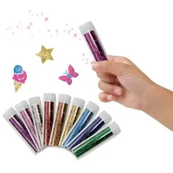 SES Creative Glitzer 10 Farben biologisch abbaubar 00252