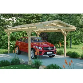 SKANHOLZ Carport Westerwald 3,62 x 6,48 m unbehandelt inkl. Pfostenanker