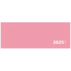 2025 ADINA Tischquerkalender 1W/1S  pink Kartondeckel Schreibtischkalender Tischkalender 30x10cm