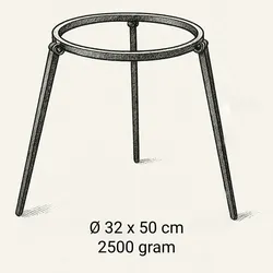 Dreibeingrill - Ø 32 cm - Kaminzubehör - Outdoorküche - Dreibein - Schwarz