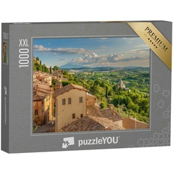 puzzleYOU Puzzle Puzzle 1000 Teile XXL „Blick von Montepulciano über die Toskana, Itali, 1000 Puzzleteile, puzzleYOU-Kollektionen Toskana