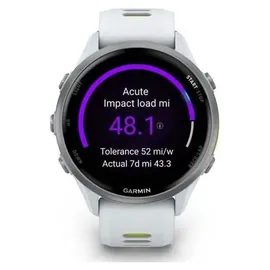Garmin Forerunner 970 Steinweiss/Titanium Titan mit Silikon-Wechselarmband 22 mm Steinweiss/Transparent Amp Yellow