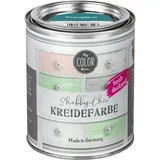 My COLOR Room Shabby Chic Kreidefarbe 750 ml - Smaragdgrün - Küchenmöbellack und Möbelfarbe ohne Schleifen. Wasserbasiertes Chalk Paint, für Holz & mehr mit hoher Deckkraft u. schnell trocknend