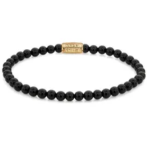 Rebel & Rose Armband Black Velvet Edelstahl RR-40108-G-S Größe 4 mm