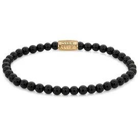 Rebel & Rose Armband Black Velvet Edelstahl RR-40108-G-S Größe 4 mm