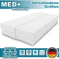 Matratze MED+ Standard 120 x 200 x 10 cm aus hochwertigem Kaltschaum | Rollmatratze mit waschbarem Bezug I H3