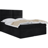 Boxspringbett mit Bettkasten 120x200 140x200 160x200 180x200 200x200 Doppelbett Gepolstert Bett Mit Matratze und Topper - Stauraumbett mit Kopfteil...