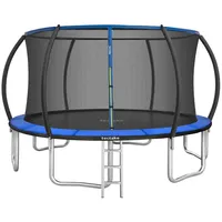 Tectake Trampolin Ø 366 cm inkl. Sicherheitsnetz Schwarz