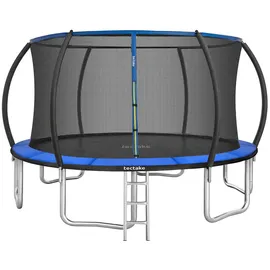 Tectake Trampolin Ø 366 cm inkl. Sicherheitsnetz Schwarz