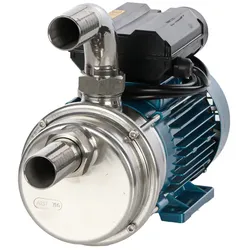 Tellarini ALM 30L  Elektrische Edelstahl-Umfüllpumpe  1 gerader + 1 gebogener Edelstahl-Anschluss  Wählen Sie Ihre Anschlüsse!