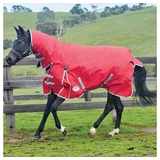 WeatherBeeta Pferde-Regendecke Weatherbeeta Comfitec Classic Combo Lite 0g - red/silver/navy 140 cm