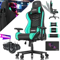 Kesser KESSER® Gaming Stuhl Ergonomisch Bürostuhl mit Kopfstütze &