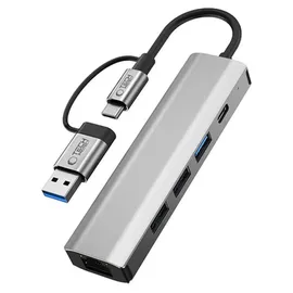 TECH-PROTECT USB-C Adapter 5-in-1 Grau