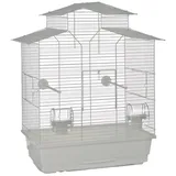 beeztees Vogelkäfig Iza 2 Pagoda Weiß, 45x28x59,5 cm, mit Schublade