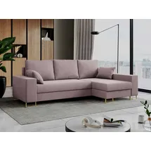 MKS Meble Ecksofa, Dorian Velvet Rosa
