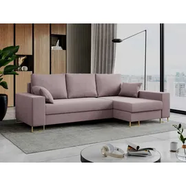 MKS Meble Ecksofa, Dorian Velvet Rosa