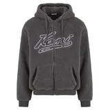 Karl Kani Varsity Teddy Zip Hoodie", - grau,