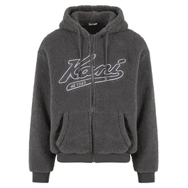 Karl Kani Varsity Teddy Zip Hoodie", - grau,