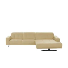 Wohnwert Eckcouch Leder 3-Sitzer Beige