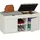 Relaxdays Schuhbank 100 x 49,5 x 34 cm 2 Fächer / grau/weiß