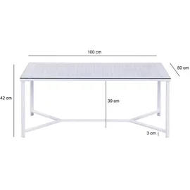 Möbel Boss Couchtisch (LBH 100x50x42 cm) - LBH 100x50x42 cm