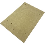 WAWA TEPPICH Handgefertigter orientalischer Gabbeh Teppich aus 100% Wolle Loom Handgewebte 140X200 cm Beige T3