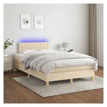 vidaXL Boxspringbett 120 x 200 cm Creme