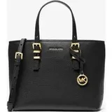 MK Wandelbare Umhängetasche Quinn Small aus gekrispeltem Leder - Schwarz - Michael Kors - ONE SIZE