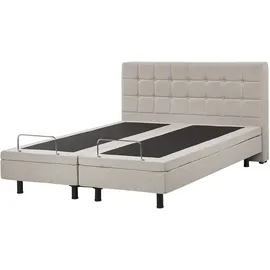 Beliani Bett verstellbar Stoff Duke 160 x 200 cm