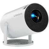 [2025 Neues Modell] LIMOFF HY300 Pro+ Mini Beamer für Handy – Android TV11, Tragbarer 4K Projektor mit WLAN & Bluetooth, für Filme & Gaming, Kompakter Mini Projektor