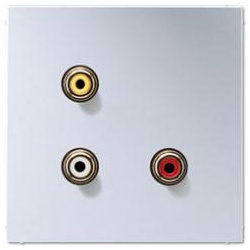 Jung Mutimedia-Einsatz Cinch Audio/Composite Video (Aluminium)