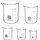 luxuskollektion Glas Becherglas Set 25ml-500ml, Abgestuftes Messbecher-Set
