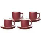 Ritzenhoff & Breker Jasper Espressotasse mit Untertasse 100 ml 4er Set Beere