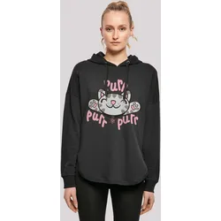 Kapuzenpullover F4NT4STIC "Big Bang Theory Soft Kitty Purr", Damen, Gr. L, schwarz, Obermaterial: 100% Baumwolle, casual, oversize, Langarm, Pullover, Print