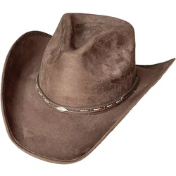 Westernlifestyle Cowboyhut Brauner Cowboyhut mit Lederhutband Westernhut