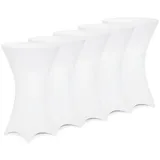 DEUBA Stehtischhusse Weiß Ø 60-65 cm 5er Set