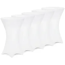 DEUBA Stehtischhusse Weiß Ø 60-65 cm 5er Set