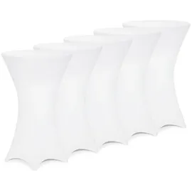 DEUBA Stehtischhusse Weiß Ø 60-65 cm 5er Set