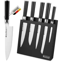 Grossman Duncan Messerblock 5-teilig – Küchenmesser Set mit schwarzen