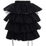 GRACEART Steampunk Gothic Tutu Röcke Viktorianischen Rüschen Einstellbar Kostüm (L, Schwarz)