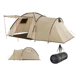 Kuppelzelt Atlanta 3 Personen Zelt Iglu Familien Camping Vorraum beige 3 PERSONEN