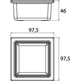 EMCO Glasschale quadratisch für Reling transparent