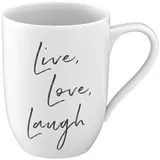 Villeroy & Boch Villeroy & Boch Becher mit Henkel Live Love Laugh Statement Geschirr