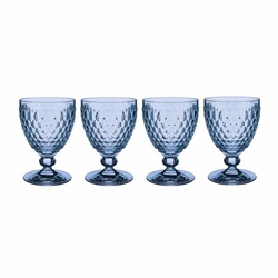 Villeroy & Boch Rotweinglas Boston Coloured Rotweingläser 310 ml 4er Set, Glas blau